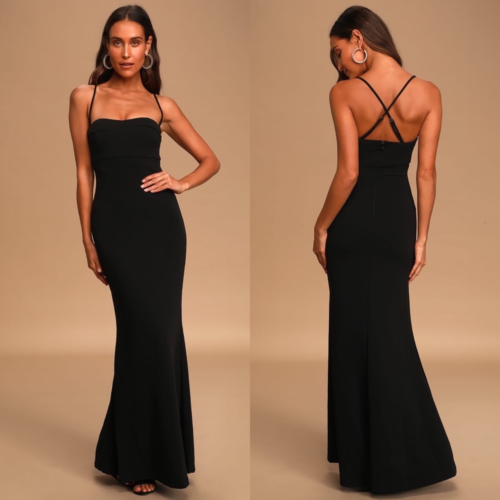 Best of My Love Black Bustier Maxi Dress